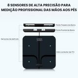 Balança Digital 8 Eletrodos com Análise Corporal e Comandos em Voz