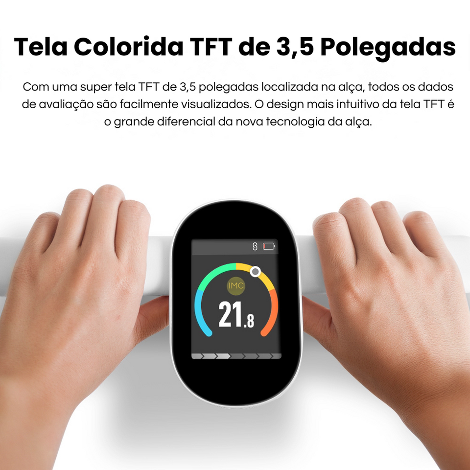 Balança Inteligente de Bioimpedância com 8 Eletrodos e Composição Corporal Completa