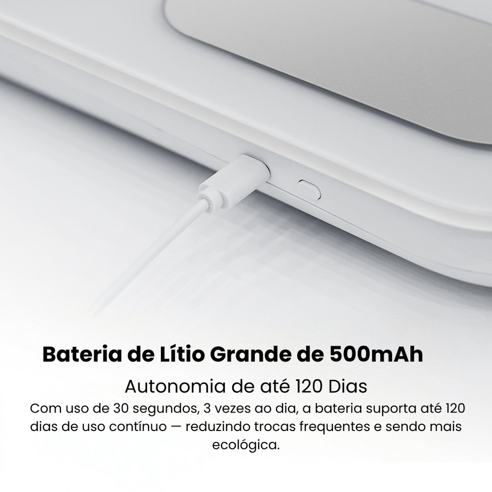 Balança Inteligente de Bioimpedância com 8 Eletrodos e Composição Corporal Completa
