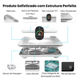 Balança Inteligente de Bioimpedância com 8 Eletrodos e Composição Corporal Completa