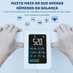 Balança Corporal com 8 Eletrodos e Tela Digital
