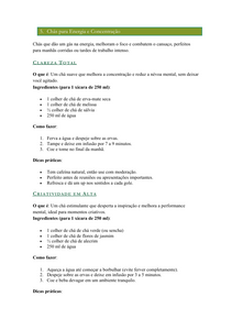 Chás Medicinais Para o Bem-Estar