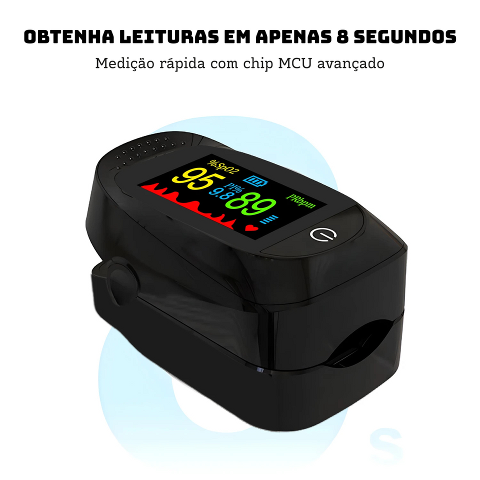 Oxímetro de Pulso Digital com LED – Monitor de Saturação de Oxigênio e Frequência Cardíaca
