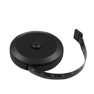Fita Antropométrica com retração automática - 150 cm Preta - NutriPulse