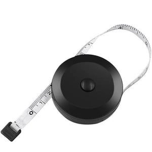 Fita Antropométrica com retração automática - 150 cm Preta - NutriPulse