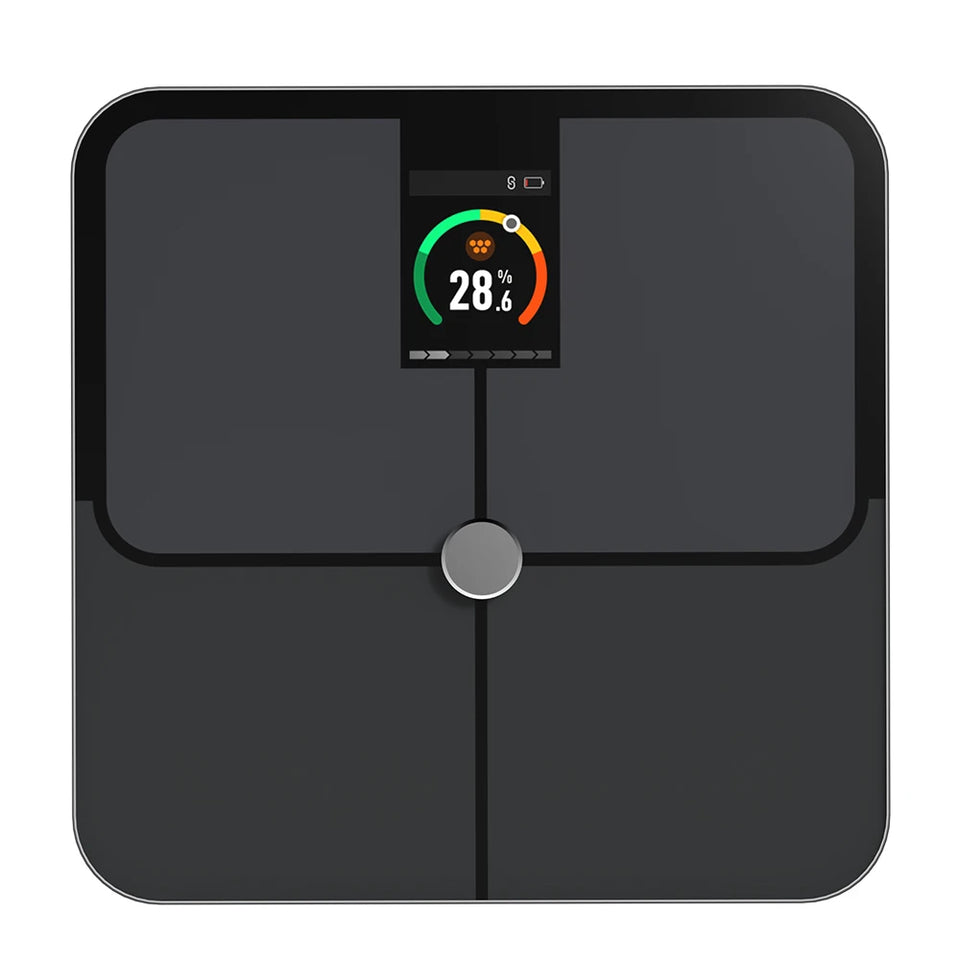 Balança Inteligente – Medição de Gordura Corporal, Peso, IMC, Massa Muscular e Frequência Cardíaca