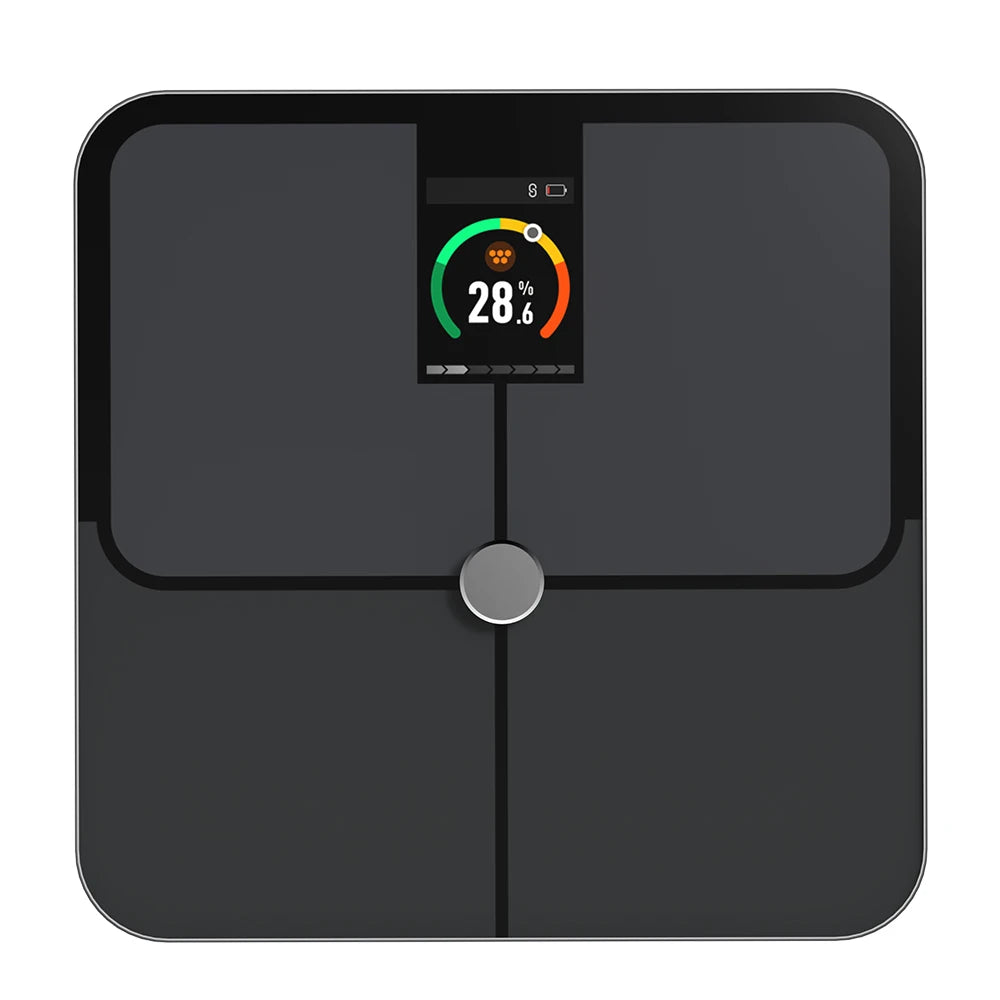 Balança Inteligente – Medição de Gordura Corporal, Peso, IMC, Massa Muscular e Frequência Cardíaca