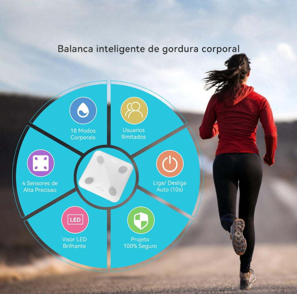 Balança Digital Inteligente com Bioimpedância - NutriPulse