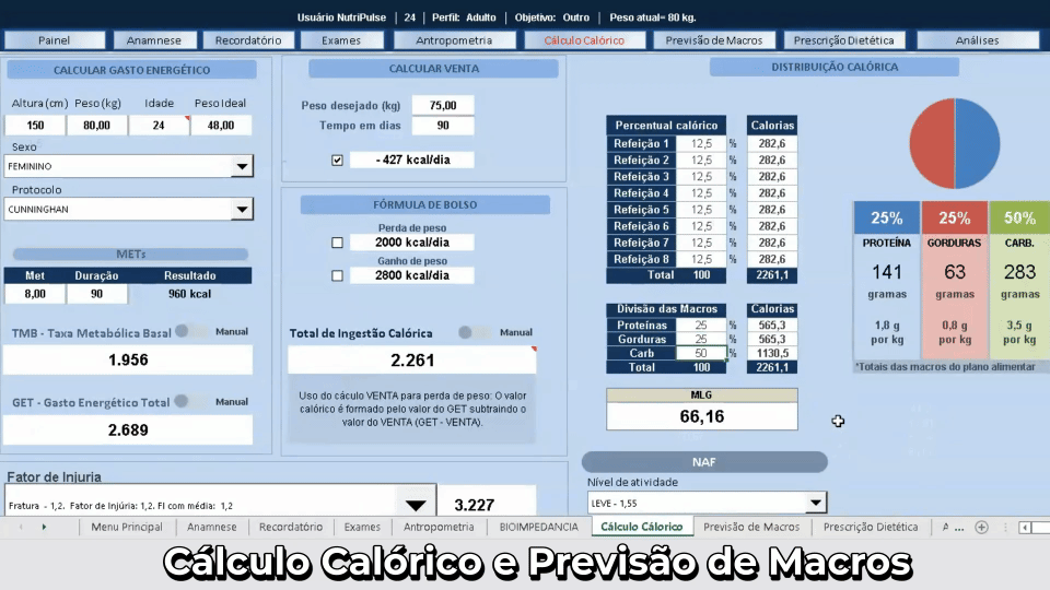 Ferramenta Premium para Elaboração de Planos Alimentares